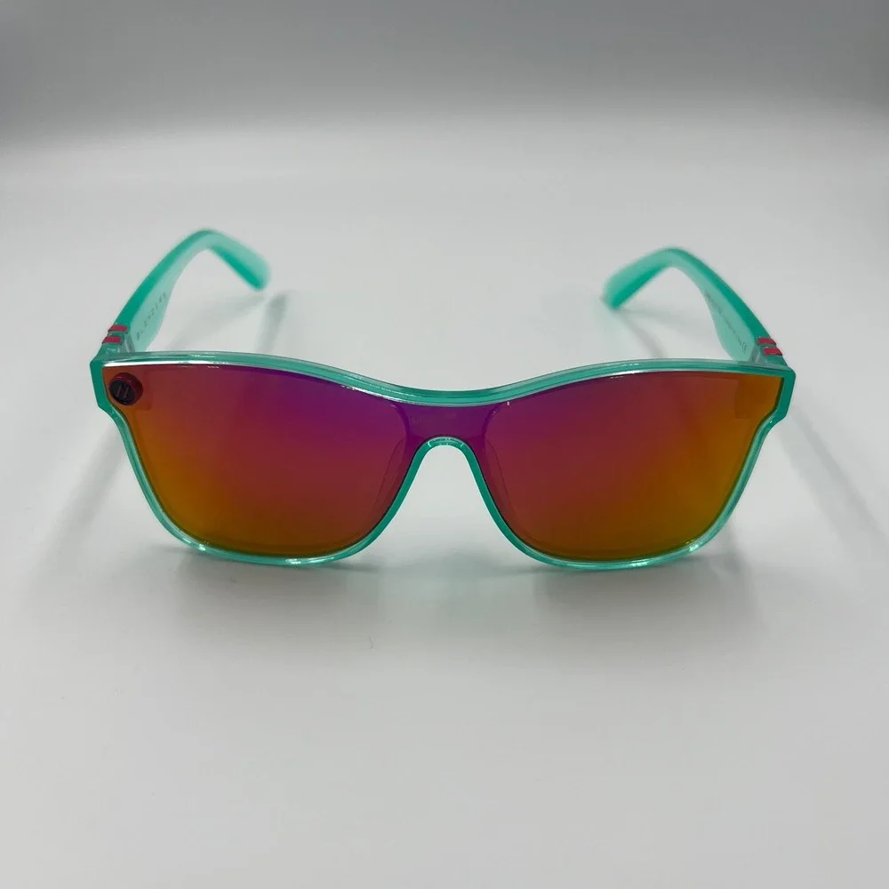 Blenders Eyewear Dance Electric Teal Polarized Sunglasses Red Orange Mirror Lens